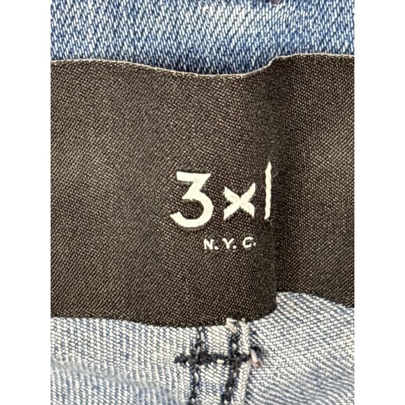 3x1 Women’s 29 Maddie Slim Organic Cotton Split Ankle Blue Denim Jeans Designer - Picture 4 of 7